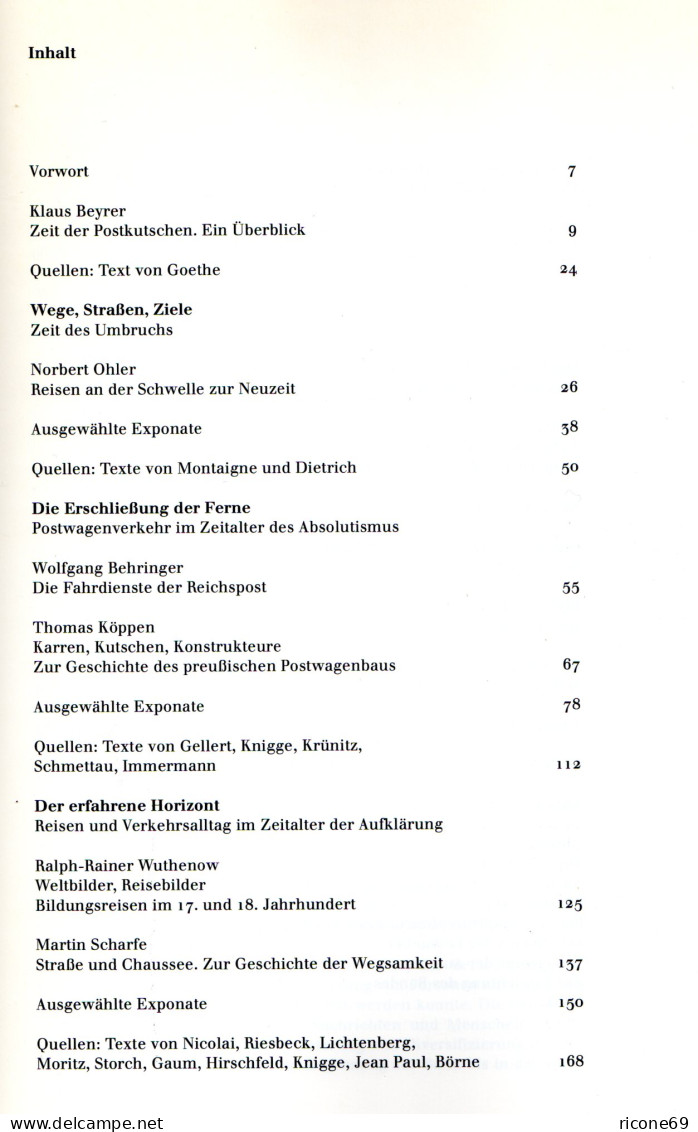 K. Beyrer (Hrsg.), Zeit Der Postkutschen. Drei Jahrhunderte Reisen 1600-1900  - Autres & Non Classés