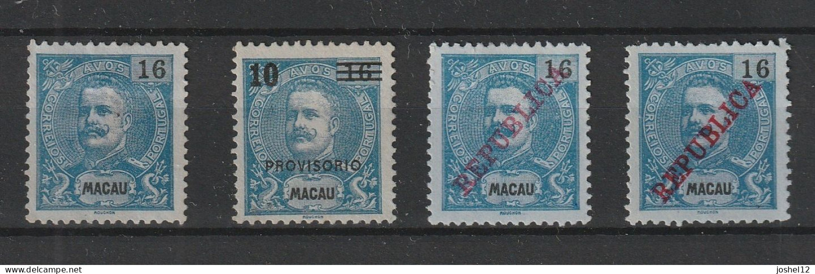 Macau Macao Carlos 16a & Overprint And Surcharge. MH/no Gum. Mostly Fine - Ongebruikt