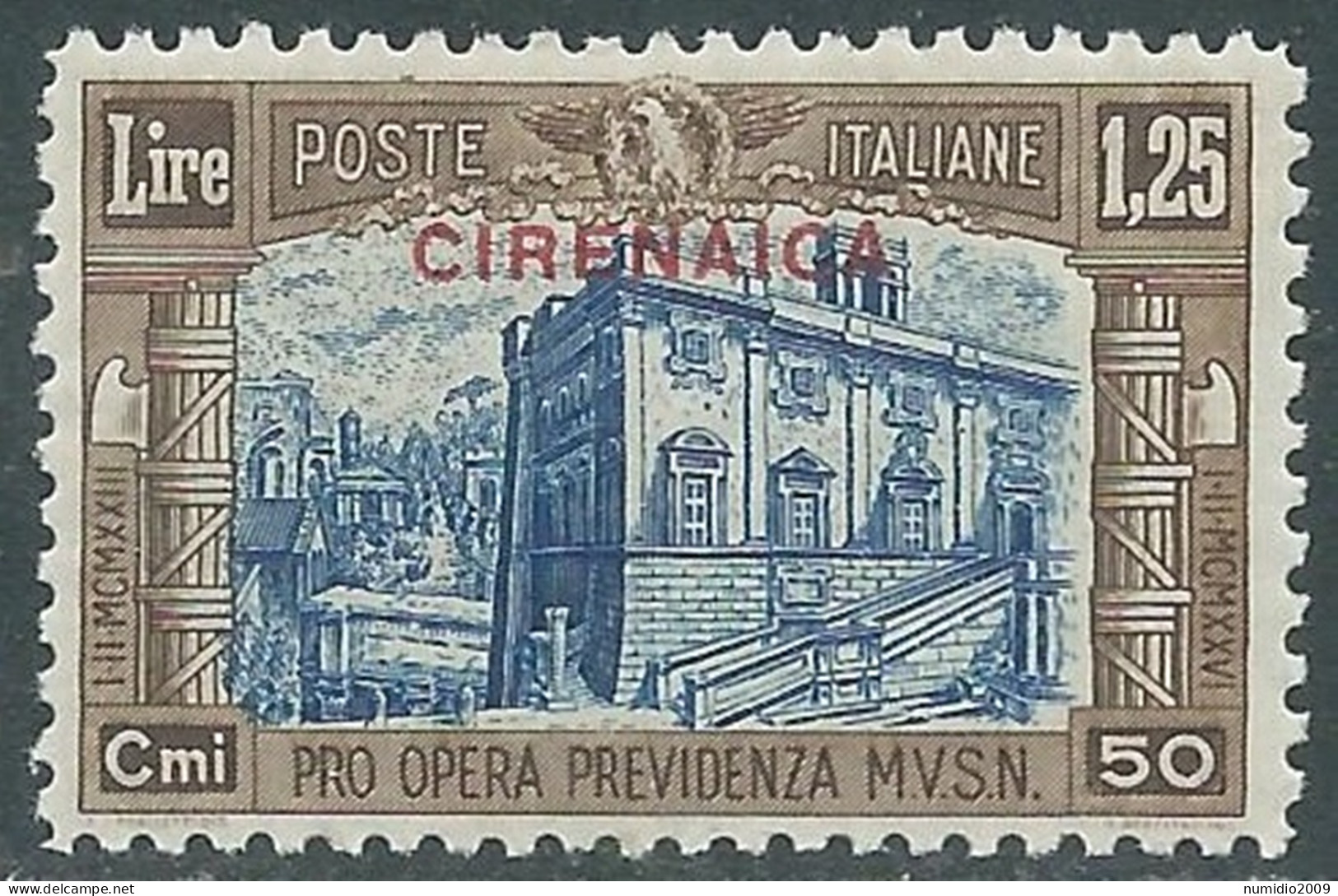 1929 CIRENAICA MILIZIA 1,25 LIRE MNH ** - RA21-7 - Cirenaica