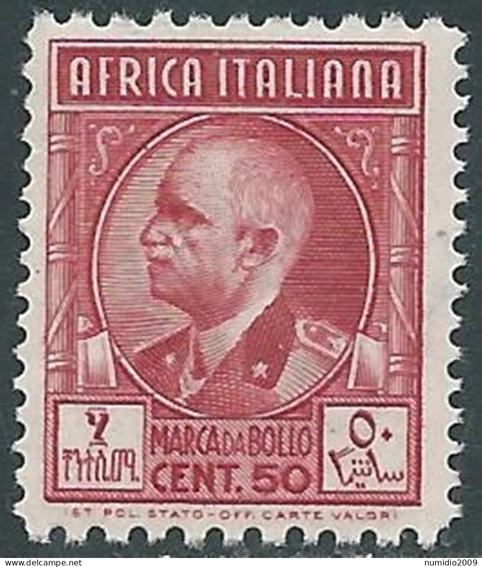 1939 AFRICA ITALIANA MARCA DA BOLLO 50 CENT MNH ** - RA26-8 - Africa Orientale Italiana