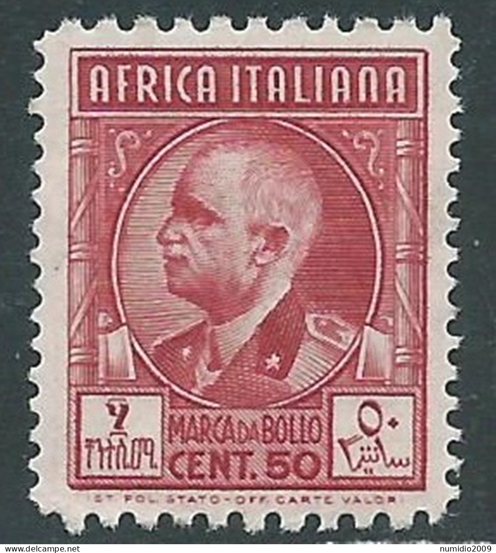 1939 AFRICA ITALIANA MARCA DA BOLLO 50 CENT MNH ** - RA26-6 - Afrique Orientale Italienne