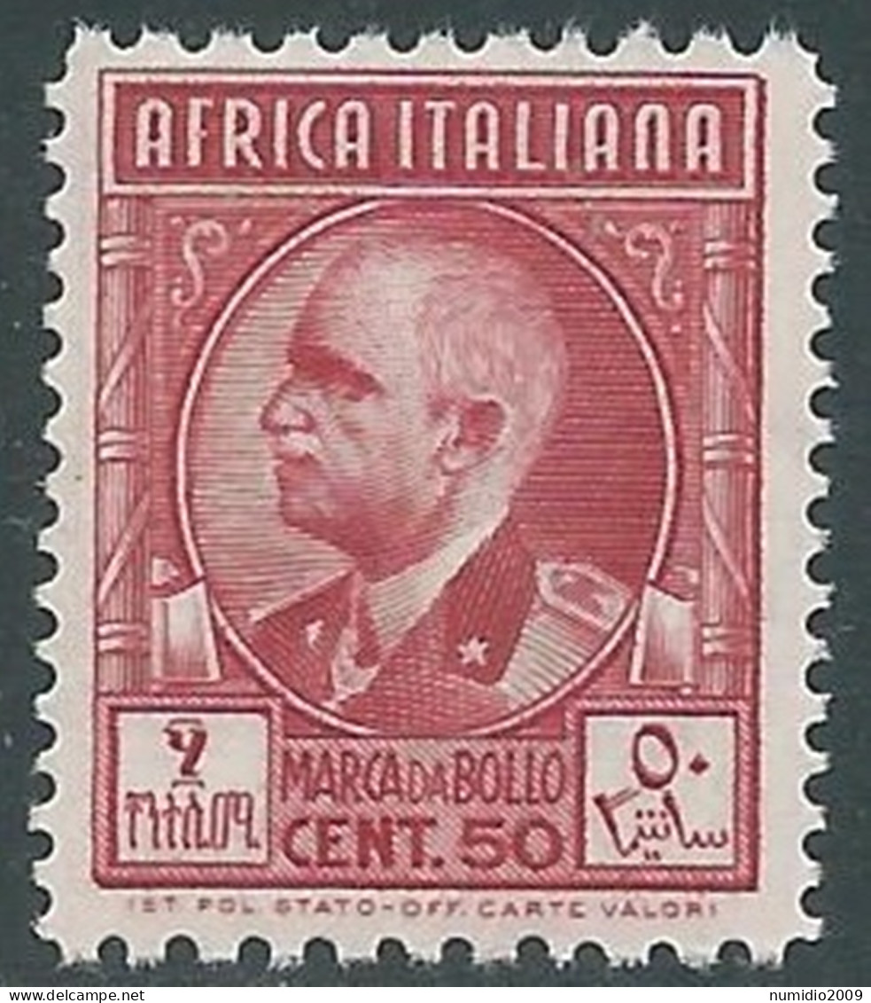 1939 AFRICA ITALIANA MARCA DA BOLLO 50 CENT MNH ** - RA26-4 - Africa Oriental Italiana