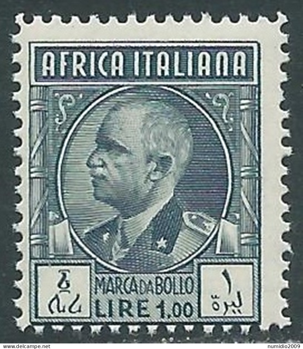 1939 AFRICA ITALIANA MARCA DA BOLLO 1 LIRA MNH ** - RA28-5 - Africa Orientale Italiana