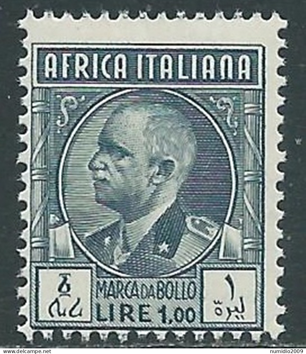 1939 AFRICA ITALIANA MARCA DA BOLLO 1 LIRA MNH ** - RA26-5 - Italienisch Ost-Afrika