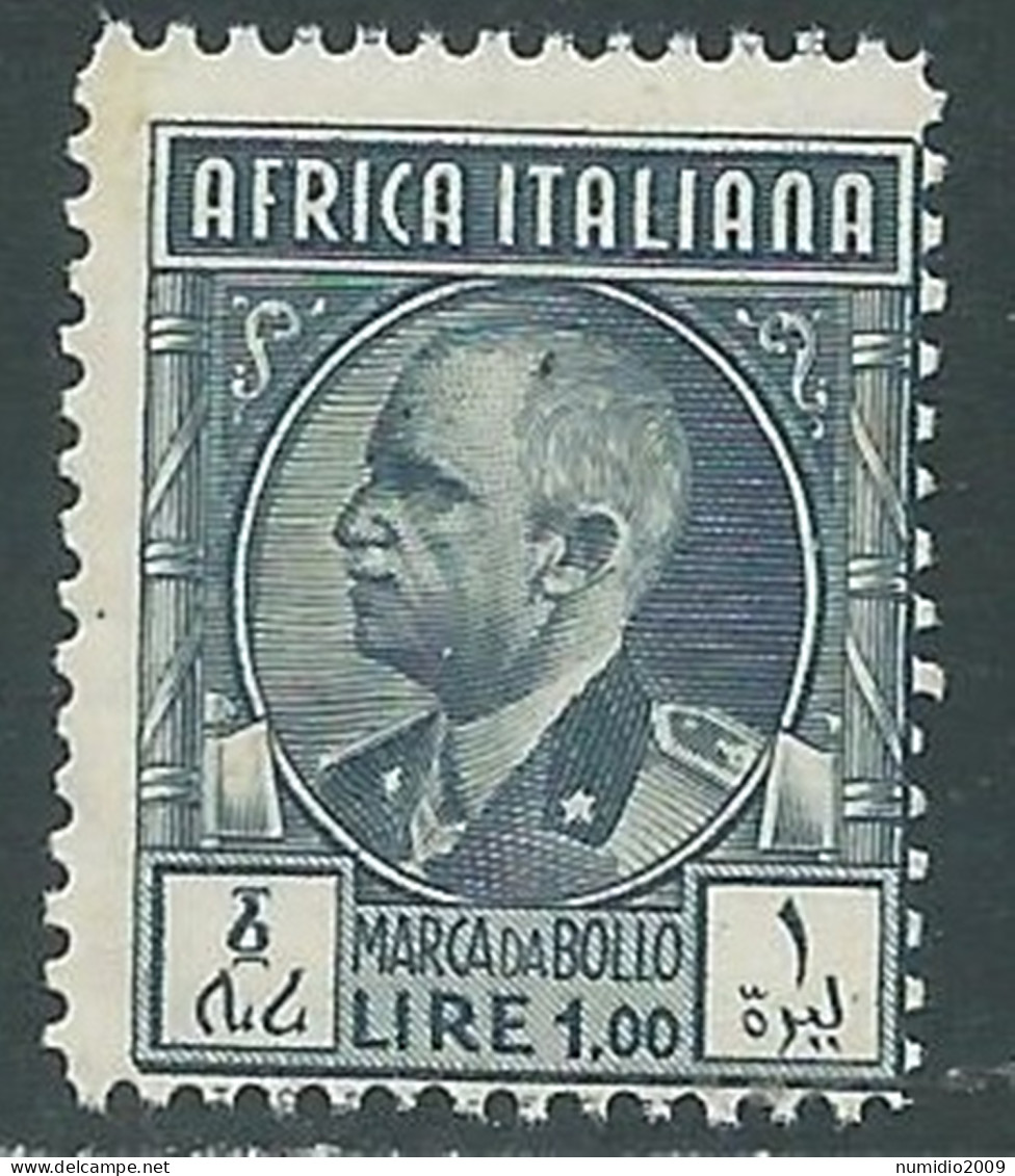 1939 AFRICA ITALIANA MARCA DA BOLLO 1 LIRA MNH ** - RA26-4 - Africa Orientale Italiana