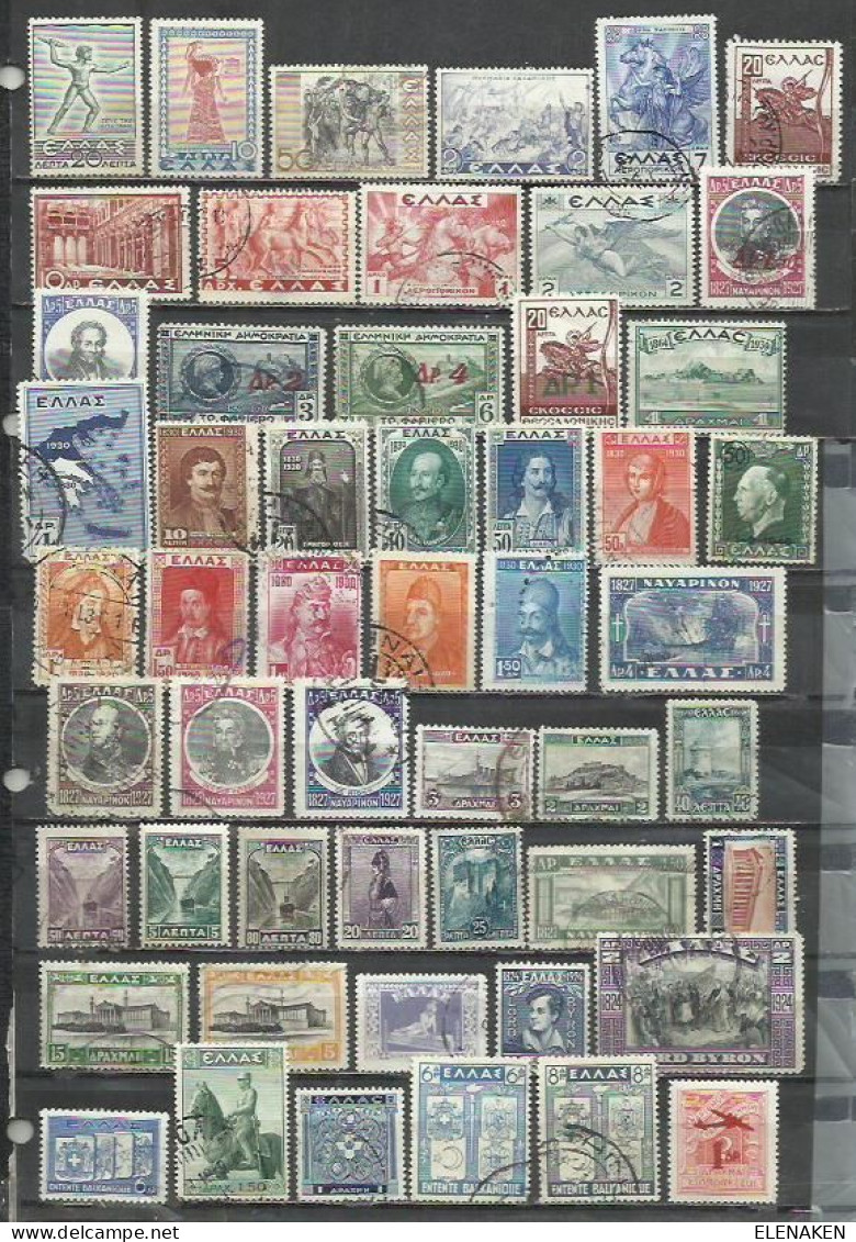 G900A-LOTE SELLOS ANTIGUOS GRECIA SIN TASAR,SIN REPETIDOS,ESCASOS. -GREECE STAMPS LOT WITHOUT PRICING WITHOUT REPEATED - Collezioni