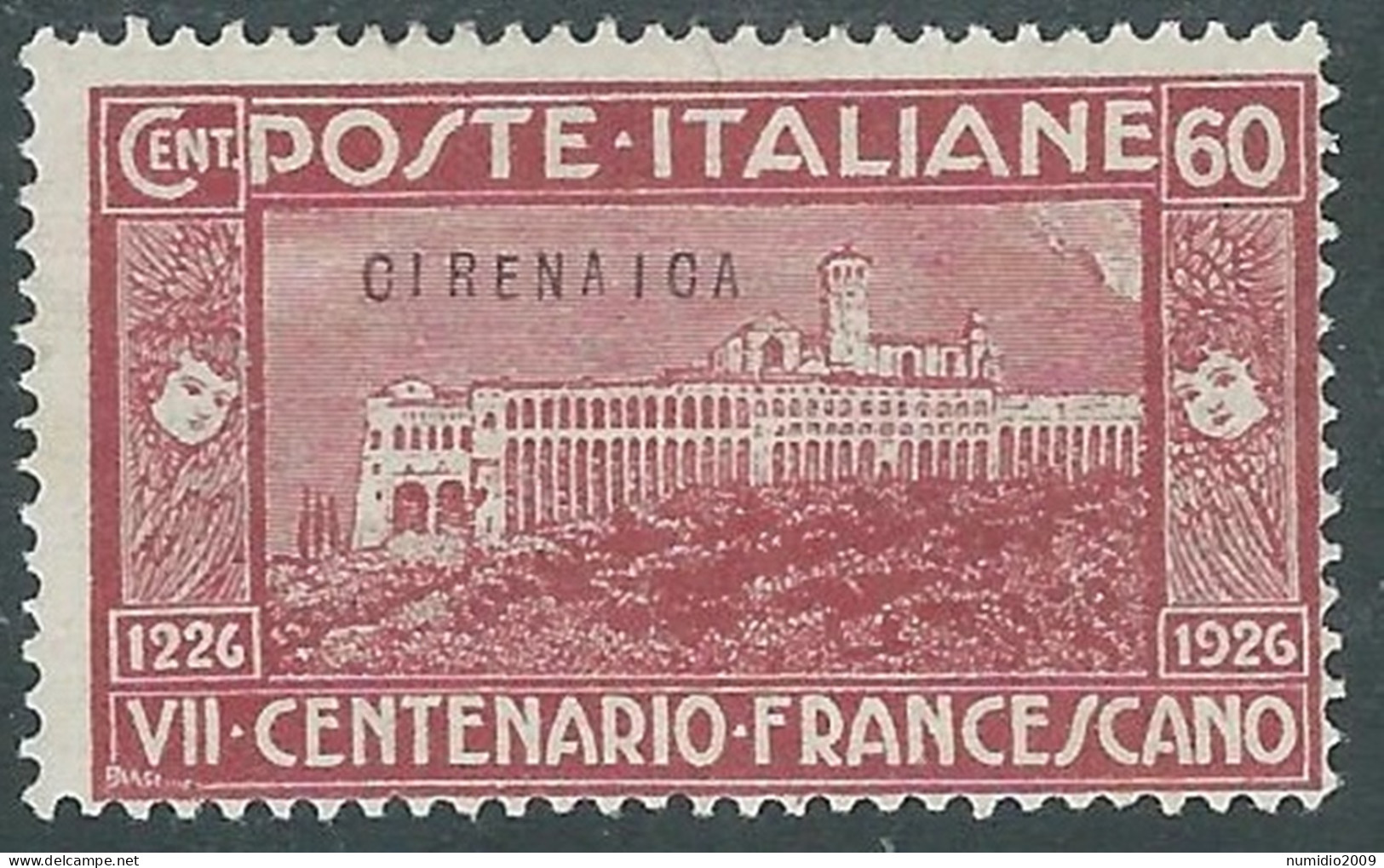 1926 CIRENAICA S. FRANCESCO 60 CENT MH * - RA21-4 - Cirenaica