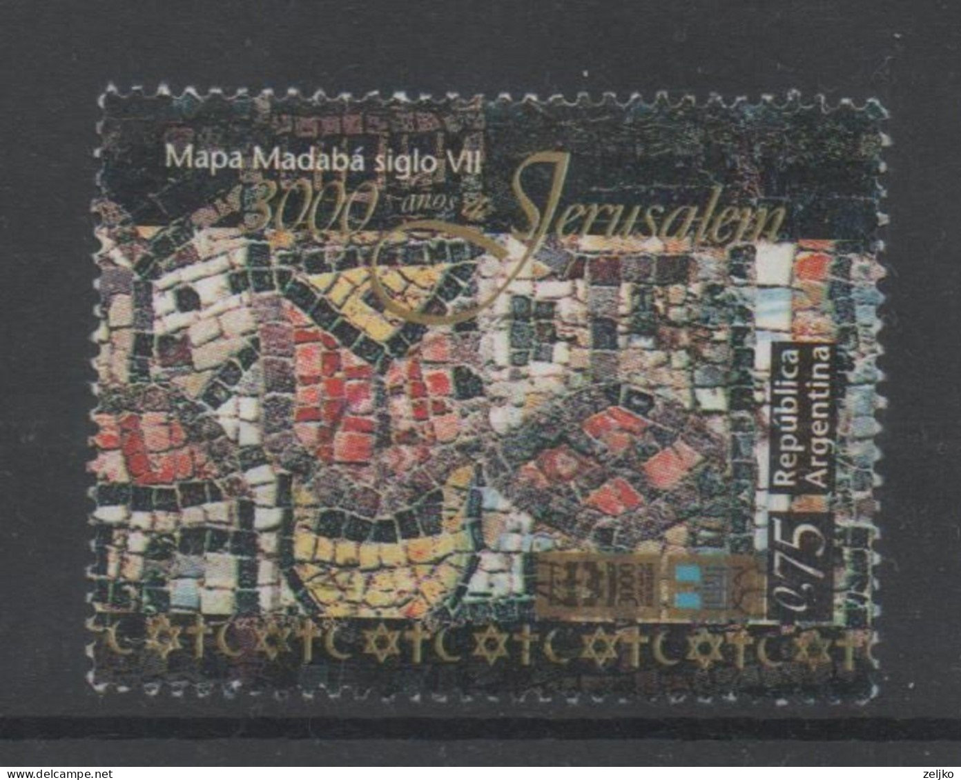 Argentina, Used, 1996, Michel 2302, 3000 Years Of Jerusalem - Gebraucht