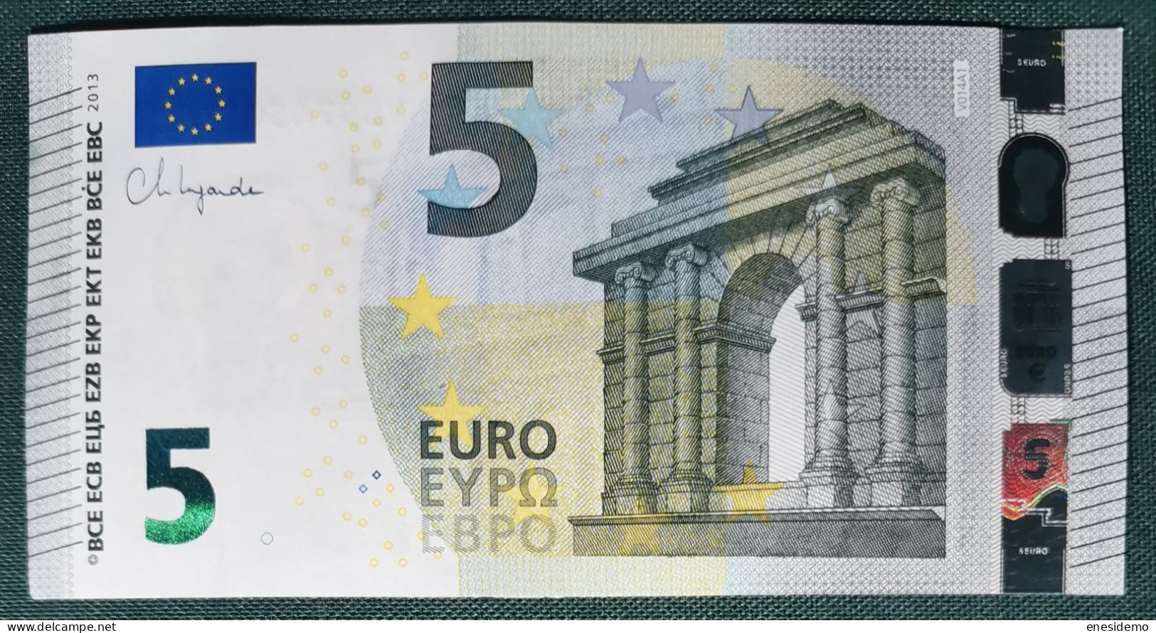 5 EURO SPAIN 2013 LAGARDE V014A1 VB SC FDS UNCIRCULATED PERFECT - 5 Euro