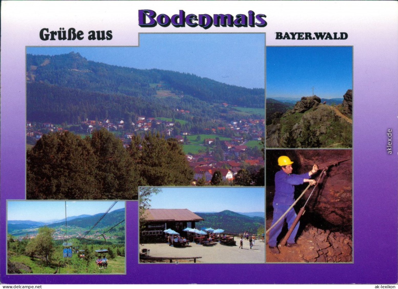 Bodenmais Großer Arber (Bayerischer Wald), Sessellift, Gaststätte, Panorama 2000 - Bodenmais