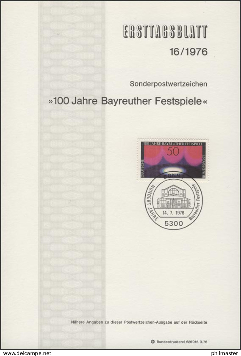 ETB 16/1976 Bayreuther Festspiele - 1974-1980