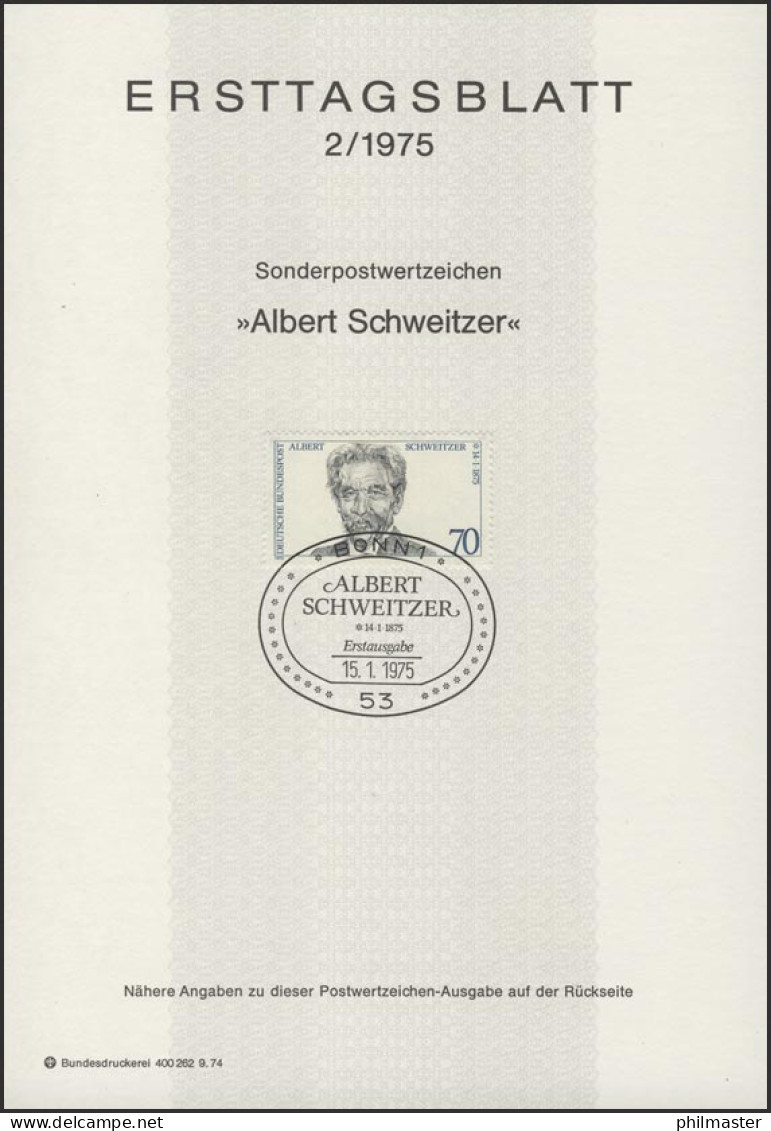 ETB 02/1975 Albert Schweitzer - 1974-1980