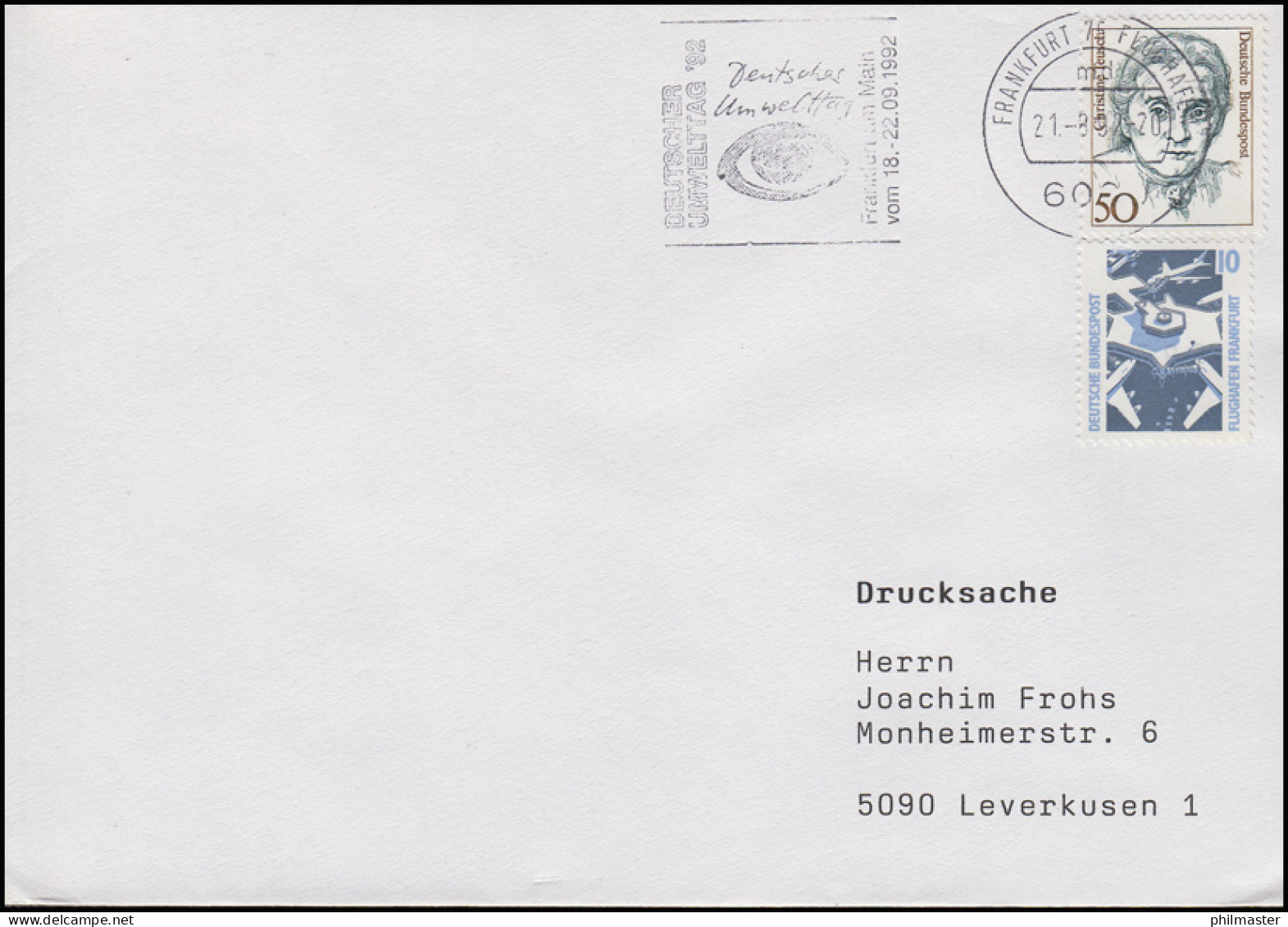 Deutscher Umwelttag Frankfurt/Main 1992, MiF Drucksache Frankfurt/Main 21.8.1992 - Environment & Climate Protection