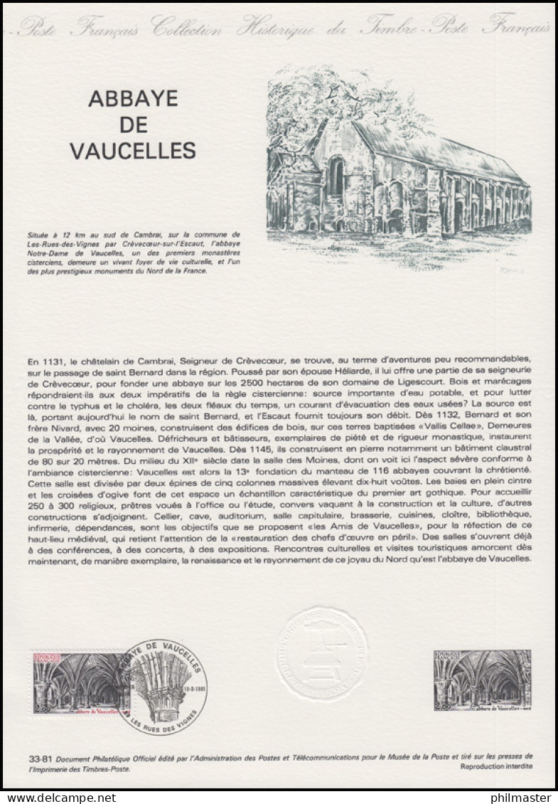 Collection Historique: Kloster Und Abtei Abbaye De Vaucelles 19.9.1981 - Iglesias Y Catedrales