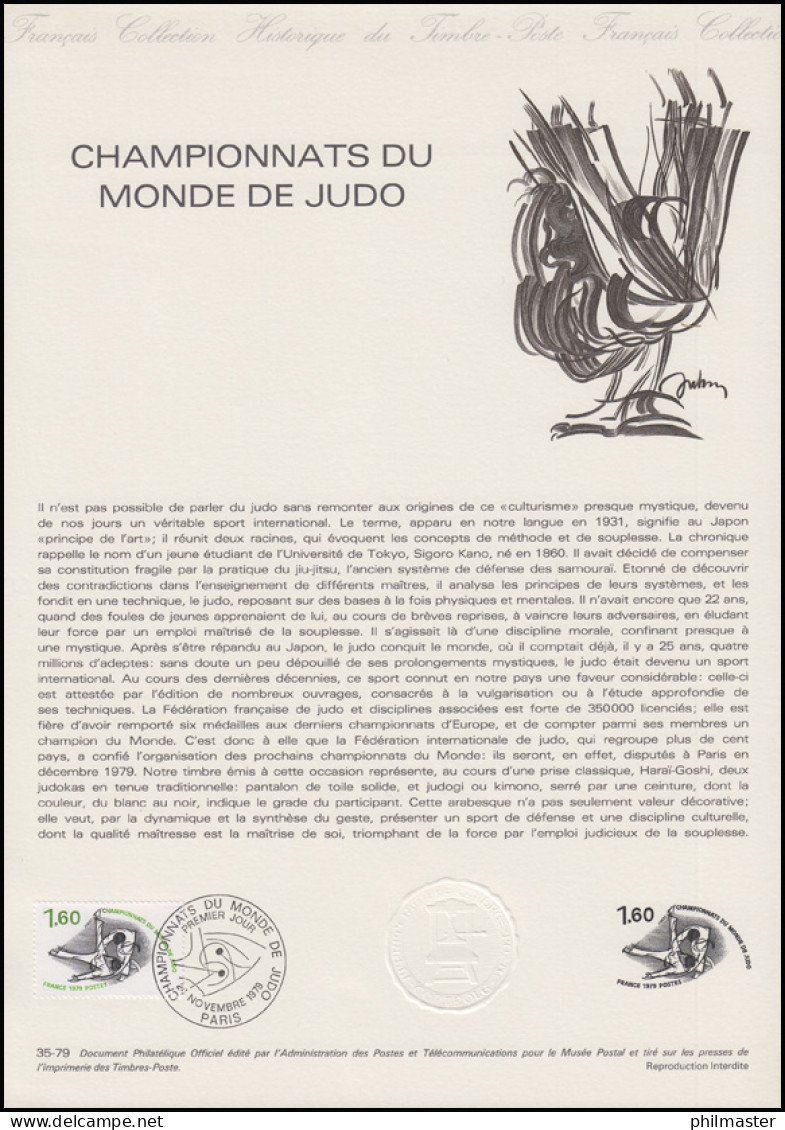 Collection Historique: Championnats Du Monde De Judo / Judo-WM 21.11.1979 - Lotta