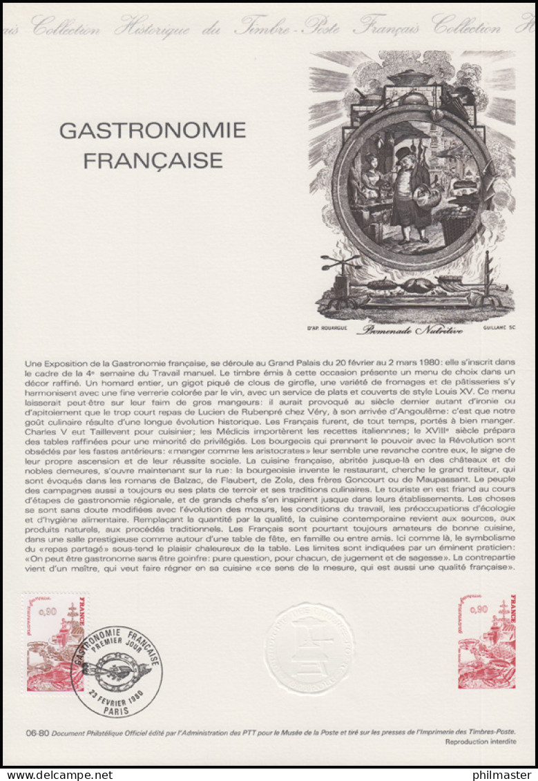 Collection Historique: Gastronomie Française - Gastronomie Und Küche 1980 - Hostelería - Horesca
