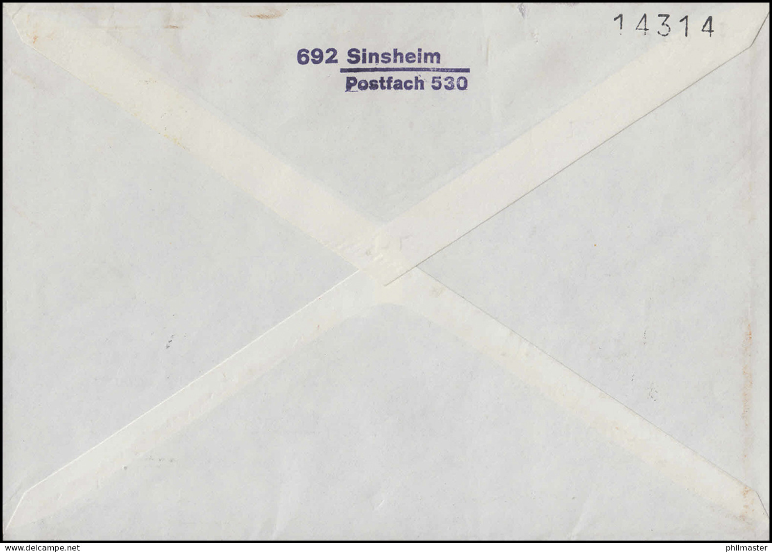 731 Heinemann 170 Pf Als EF Auf Schmuck-R-Brief Sonderpostämter SINSHEIM 28.9.73 - R- & V- Viñetas