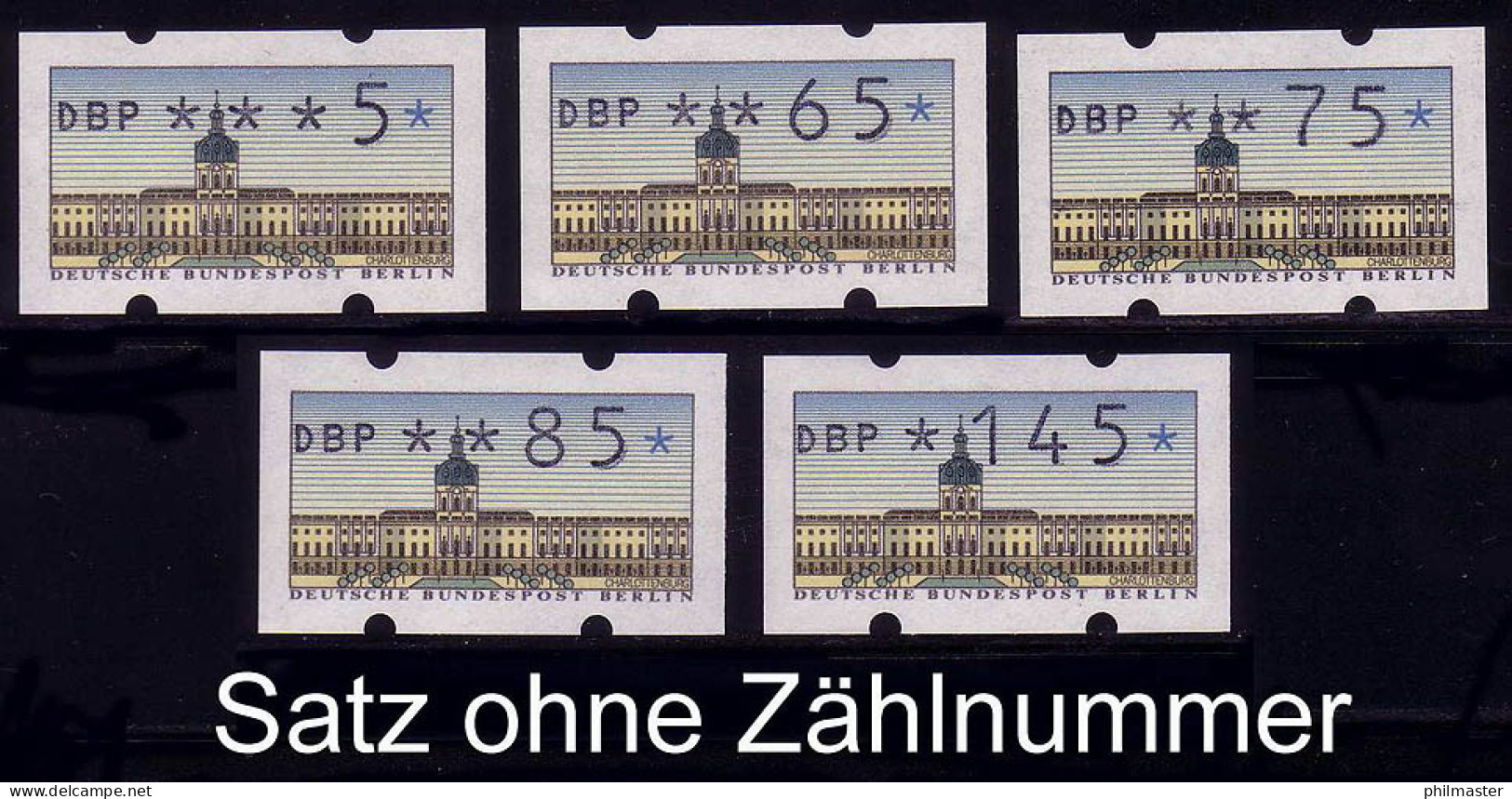 ATM Berlin, 5 Werte: 5-145, Satz Postfrisch - Rolstempels
