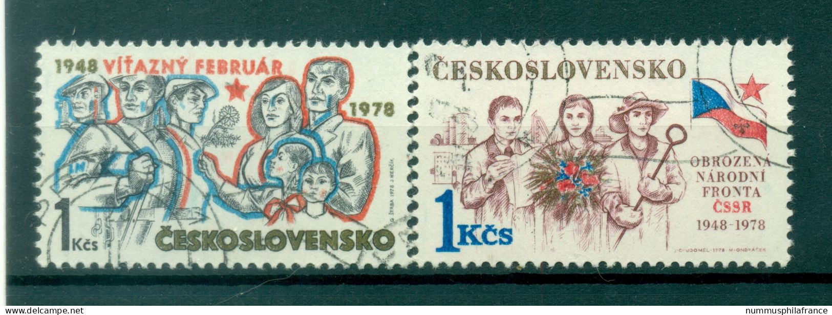 Tchécoslovaquie 1978 - Y & T N. 2256/57 - Anniversaires (Michel N. 2423/24 Y A) - Usati