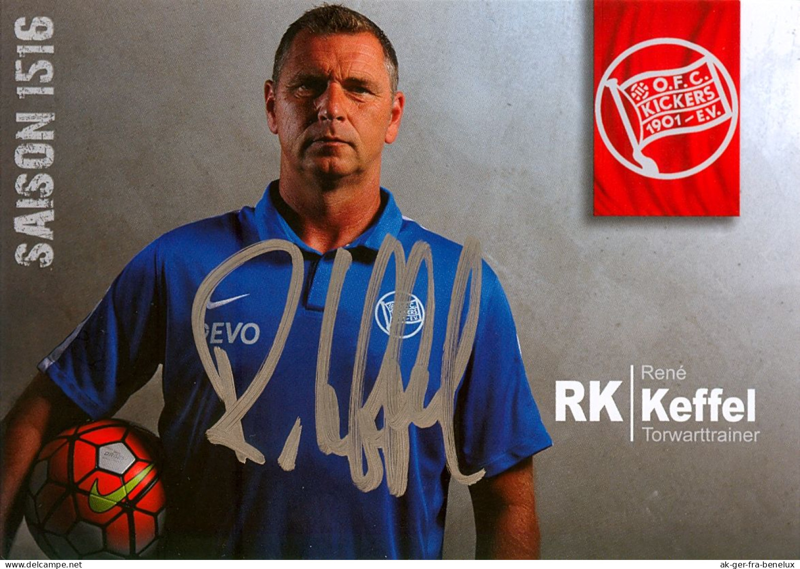 Fußball-Autogramm AK René Keffel Offenbacher Kickers 15-16 OFC Bonames Viktoria Preußen Frankfurt OFC Offenbach Am Main - Autografi