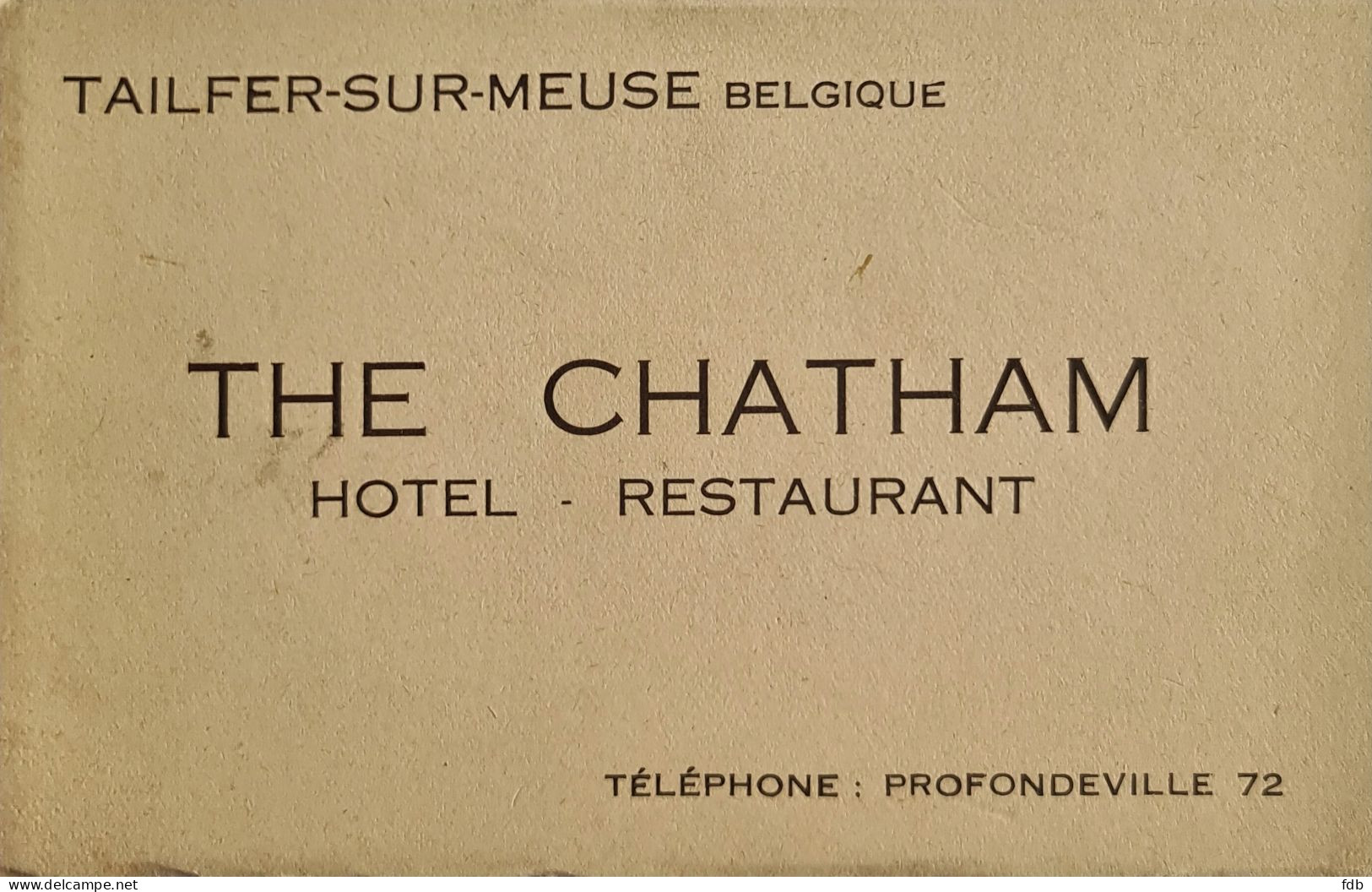 Tailfer Sur Meuse - Lustin - Livret De 5 Cartes - The Chatham - Hôtel Et Restaurant - Profondeville