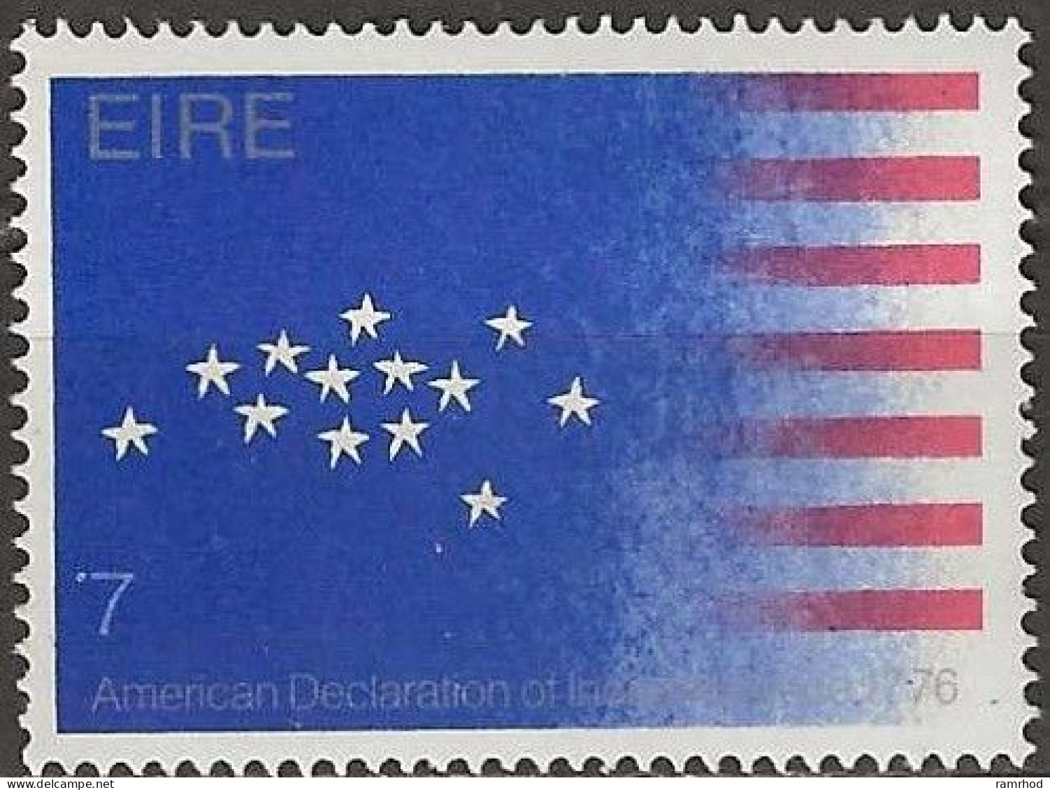 IRELAND 1976 Bicentenary Of American Revolution - 7p. Thirteen Stars MNH - Neufs