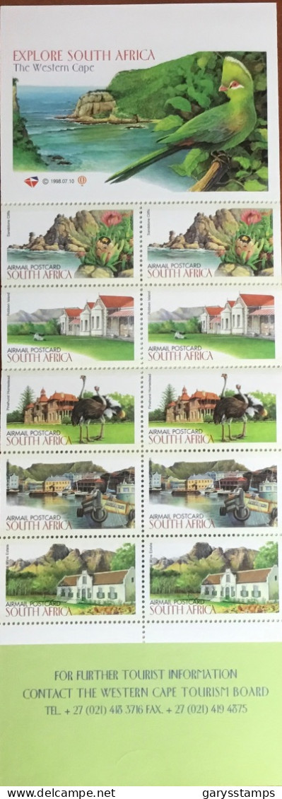 South Africa 1998 Explore Western Cape Birds Booklet Unused - Postzegelboekjes