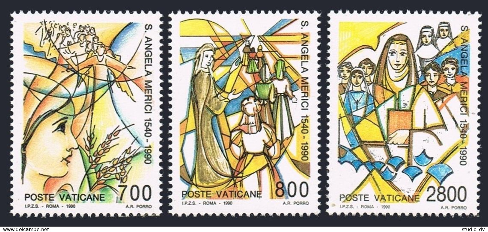 Vatican 850-852,MNH.Michel 996-999. St Angela Merici,1474-1540. 1990. - Neufs