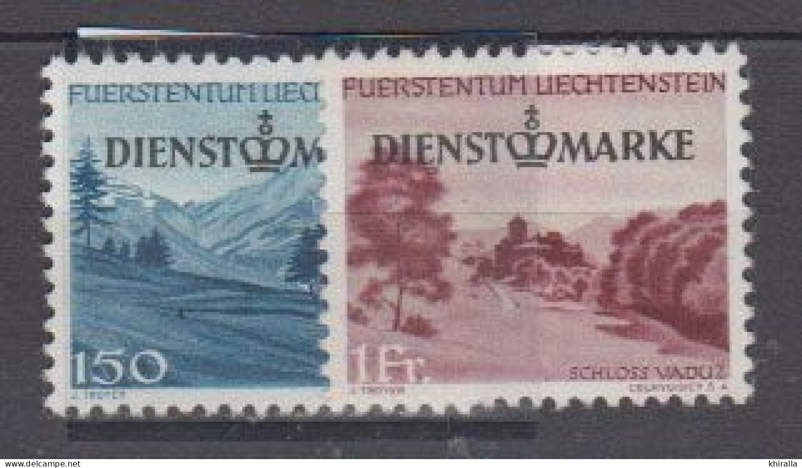 LIECHTENSTEIN   1947    Service     N°  33 / 34    ( Nehf Sans Charniére )      COTE   30 € 00        ( D 392 ) - Dienstmarken