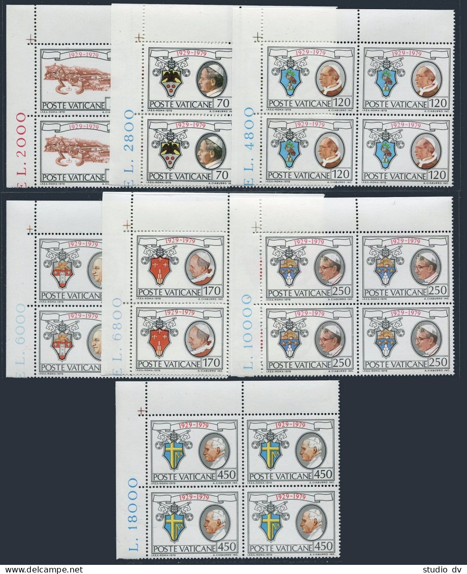 Vatican 657-663 Blocks/4,MNH.Michel 748-754. Papal Arms,Portraits,1979. - Unused Stamps