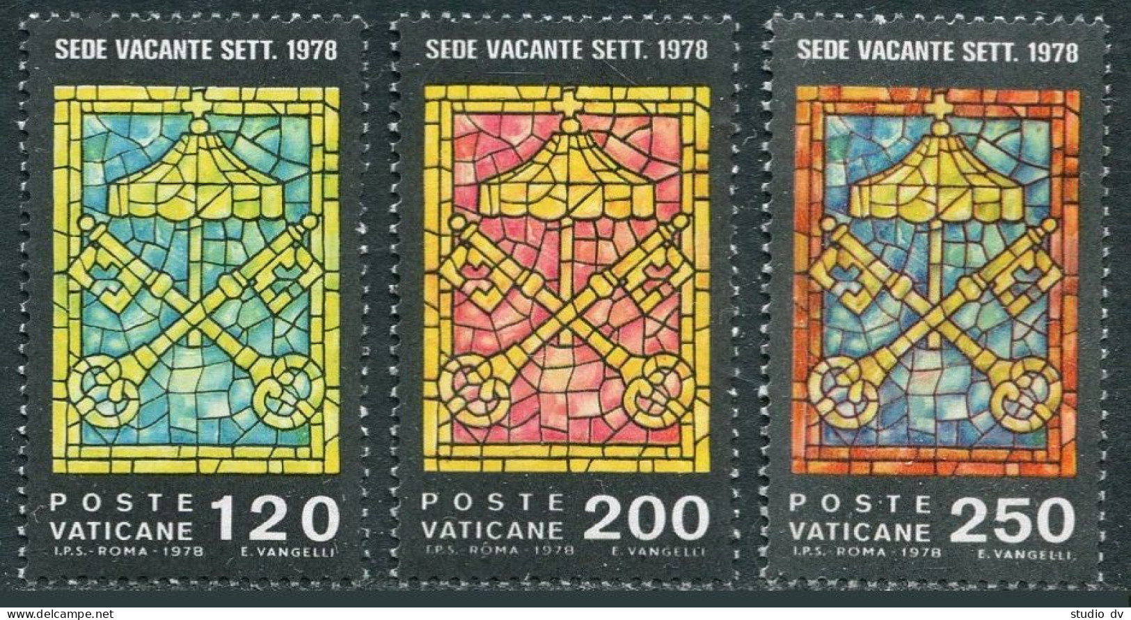 Vatican 638-640,MNH.Michel 729-731. Papal Chamberlain's Insignia ,Keys, 1978. - Neufs