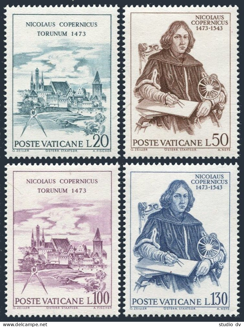 Vatican 537-540, MNH. Michel 621-624. Nicolaus Copernicus, Astronomer, 1973. - Nuovi