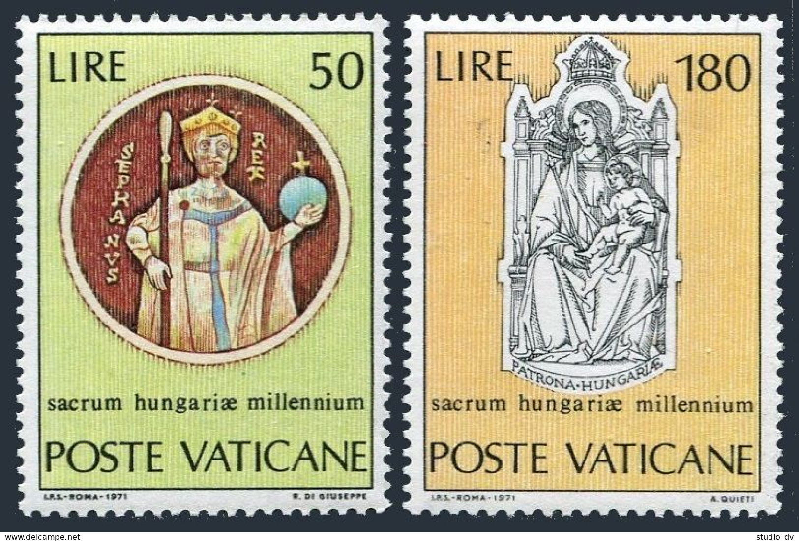 Vatican 513-514, MNH. Michel 594-595. Millennium Of The Birth Of St. Stephen. - Neufs