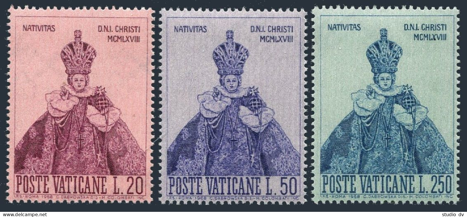 Vatican 464-466, MNH. Michel 541-543. Holy Infant Of Prague, 1968. - Ungebraucht