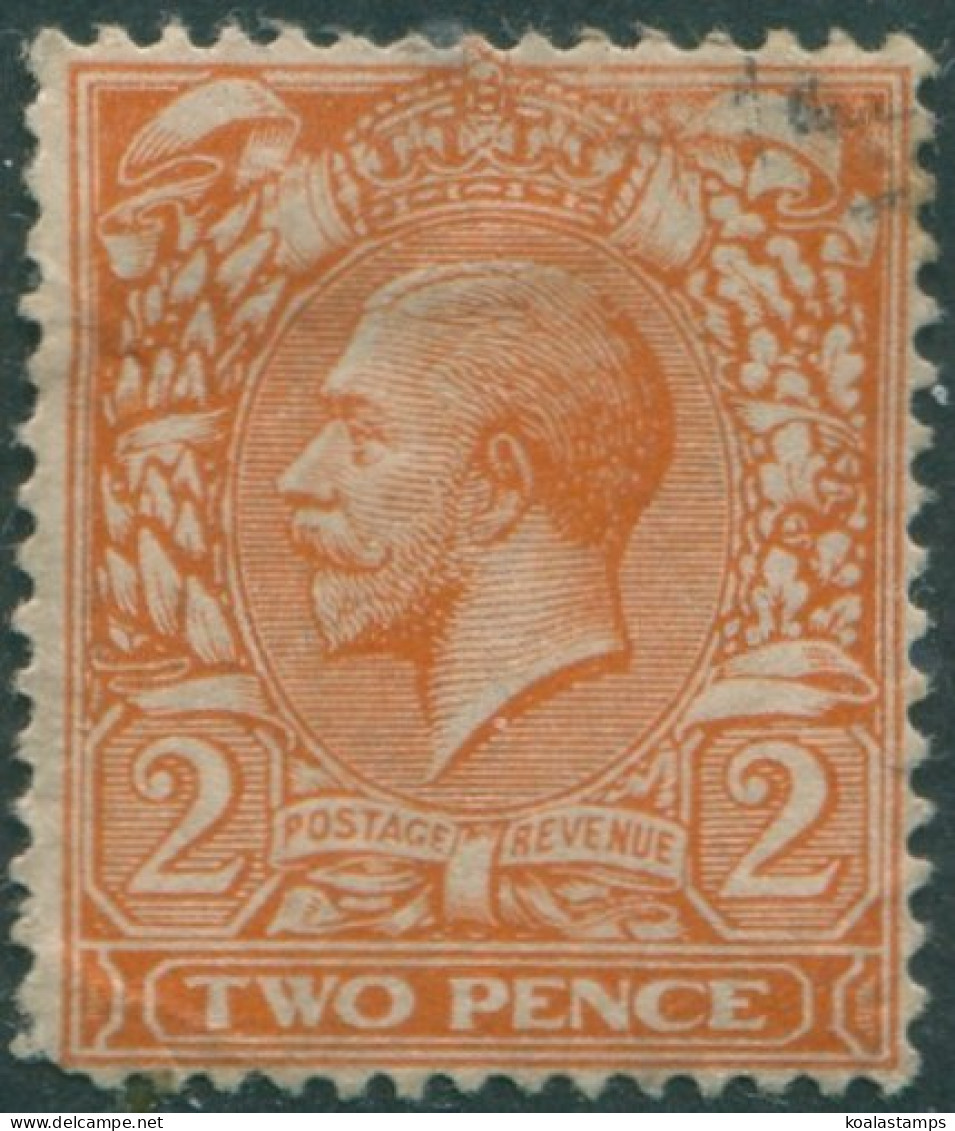 Great Britain 1912 SG368 2d Orange KGV #3 FU (amd) - Ohne Zuordnung