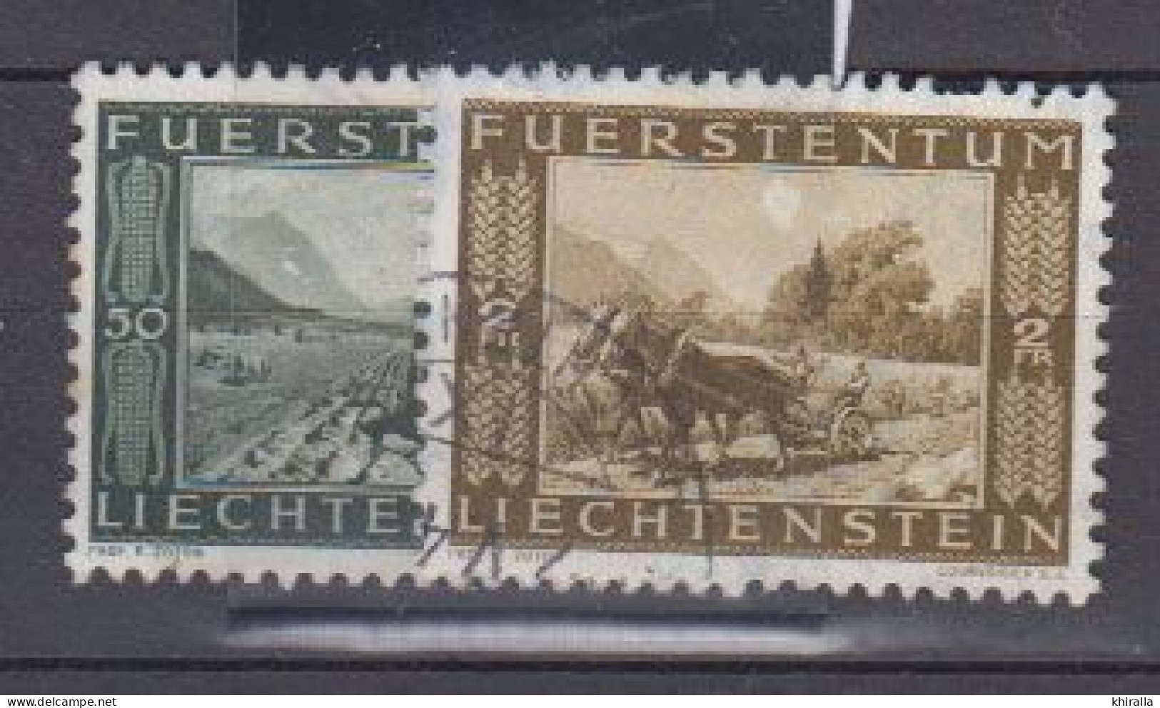 LIECHTENSTEIN   1943       N°  195  / 196         COTE   26 € 00        ( D 395 ) - Gebraucht