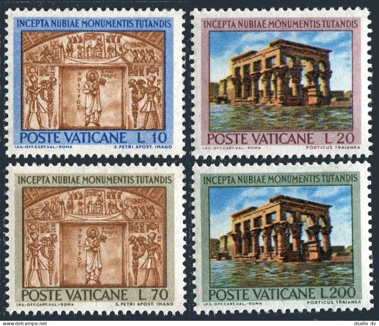 Vatican 379-380 Blocks/4, MNH. Michel 446-449. UNESCO: Save Monuments In Nubia. 1964 - Unused Stamps