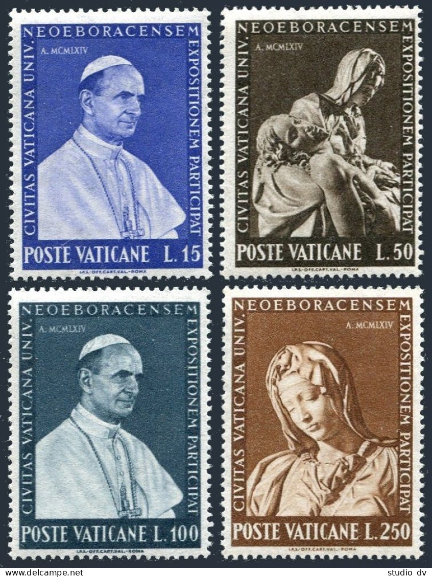 Vatican 383-386,hinged. Michel 450-453. New York Fair, 1964. Pieta-Michelangelo. - Unused Stamps