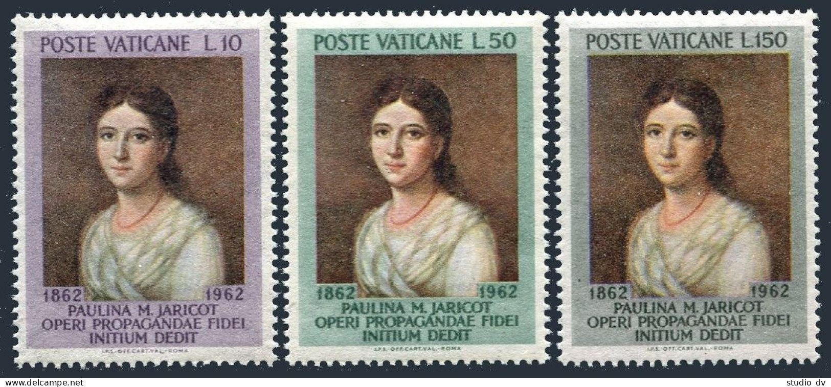 Vatican 338-340, MNH. Michel 405-407. Paulina M. Jaricot, 1962. - Nuevos