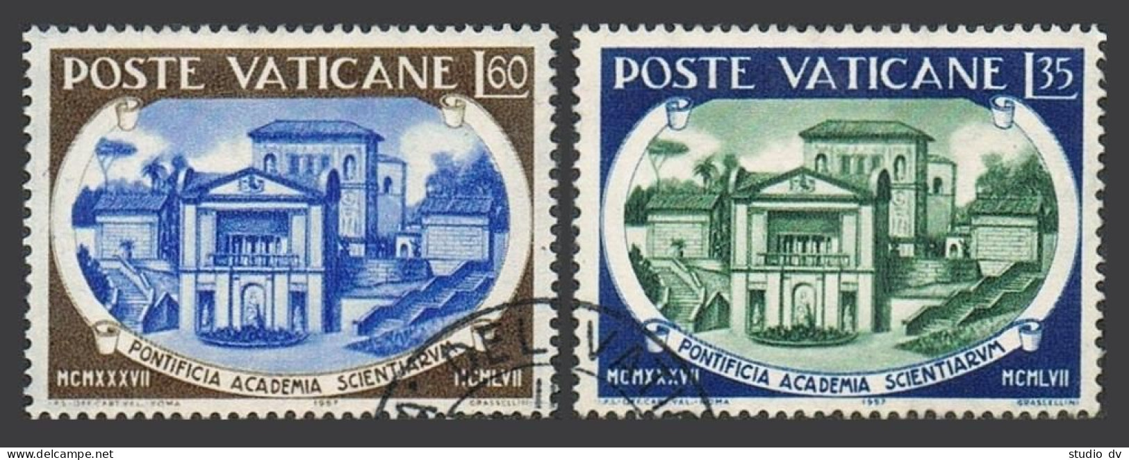 Vatican 227-228, CTO. Michel 274-275. Pontifical Academy Of Science, 20th Ann. 1957. - Used Stamps