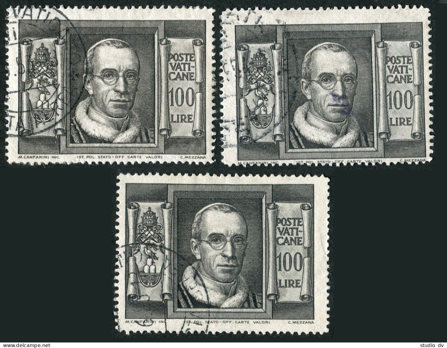 Vatican 131, Used. Michel 158. Pope Pius XII, 1949. - Oblitérés