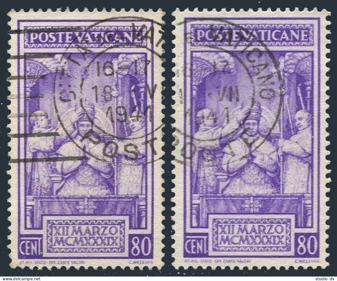 Vatican 70, Used. Michel 82. Coronation Of Pope Pius XII, 1939. - Used Stamps