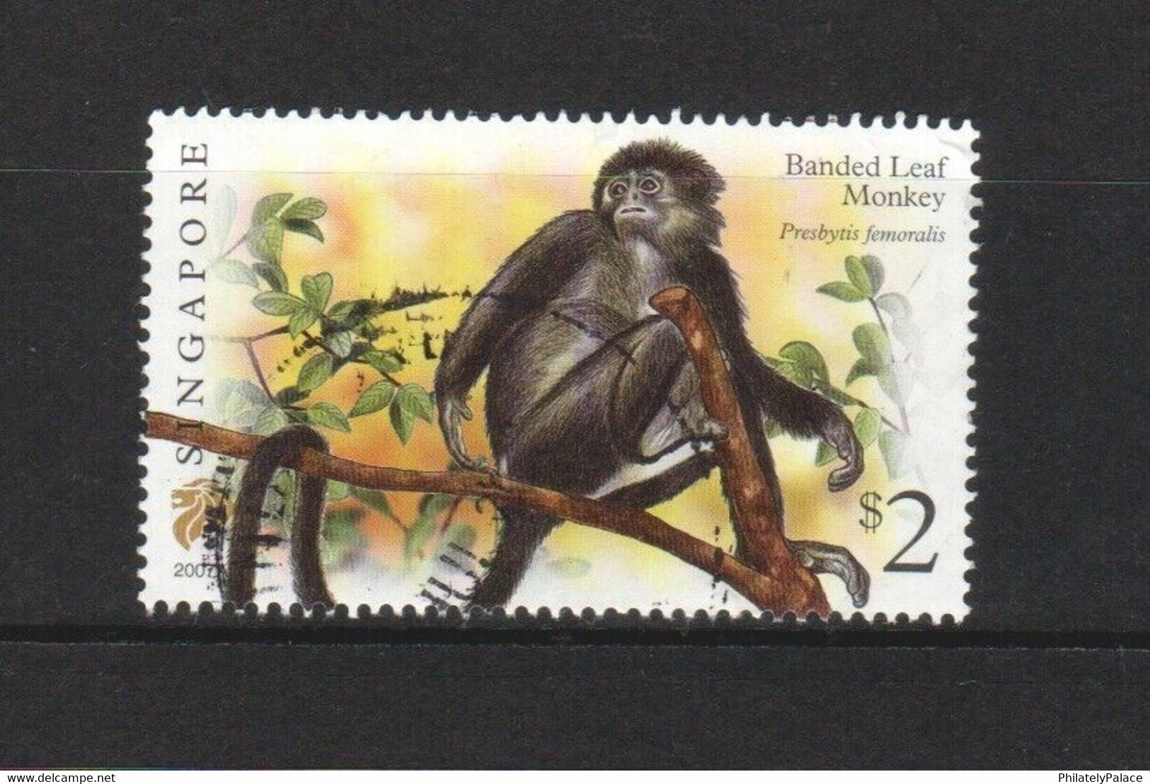 SINGAPORE 2007 BANDED LEAF MONKEY $2.00 1ST PRINT (2007A) 1 STAMP IN FINE USED (**) - Singapore (1959-...)