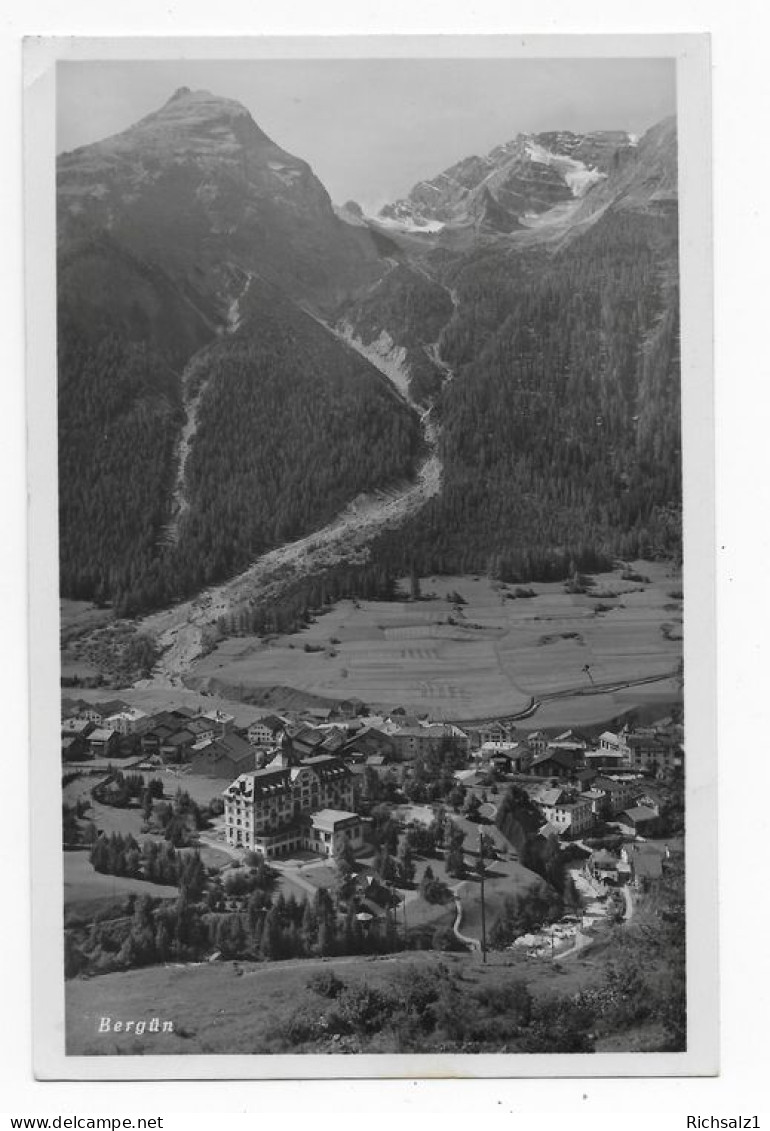 Heimat Graubünden:  Ansicht Von Bergün Um 1932 - Bergün/Bravuogn