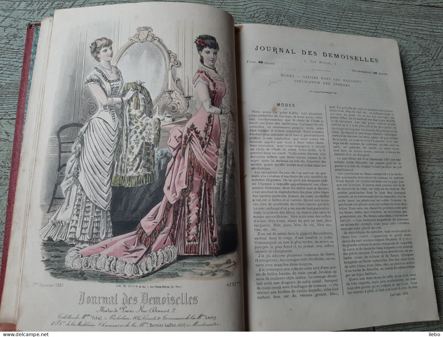 Journal Des Demoiselles 1881 Gravures De Mode Rébus Romans Recettes Chapeaux - Fashion