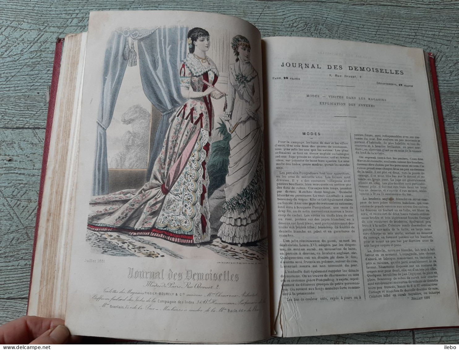 journal des demoiselles 1881 gravures de mode rébus romans recettes chapeaux