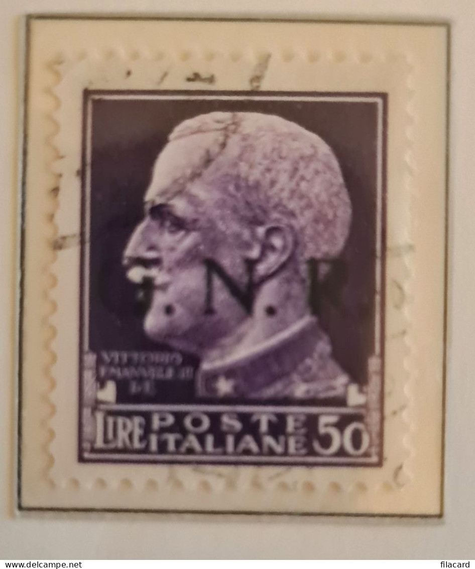 Italy Italien Italie Italia 1943 RSI R.S.I. GNR G.N.R. Imperiale L.50 Usato - Used