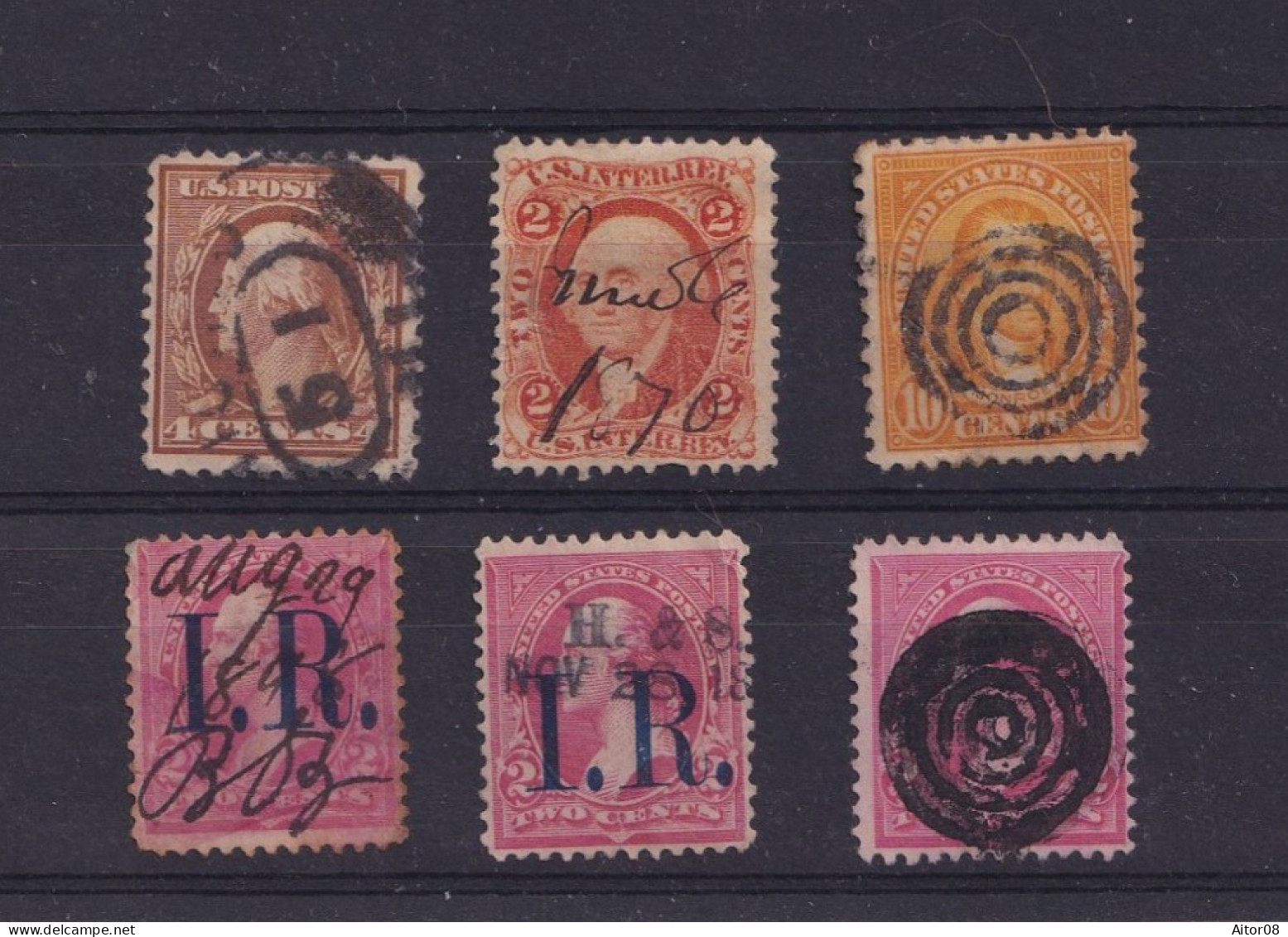 LOT DE TIMBRES ANNEES 1880/90 AVEC CACHETS TRES INTERESSANTS..A VOIR DE PRES - Errors, Freaks & Oddities (EFOs)