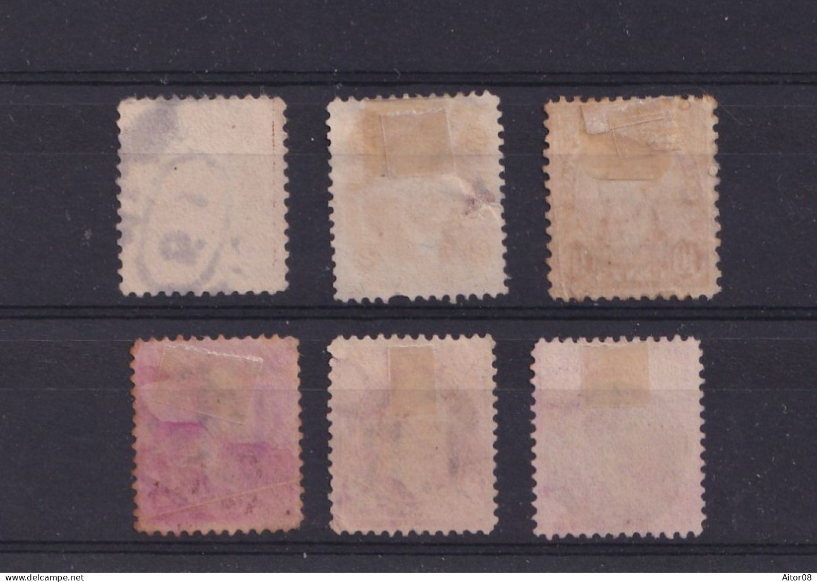 LOT DE TIMBRES ANNEES 1880/90 AVEC CACHETS TRES INTERESSANTS..A VOIR DE PRES - Variedades, Errores & Curiosidades