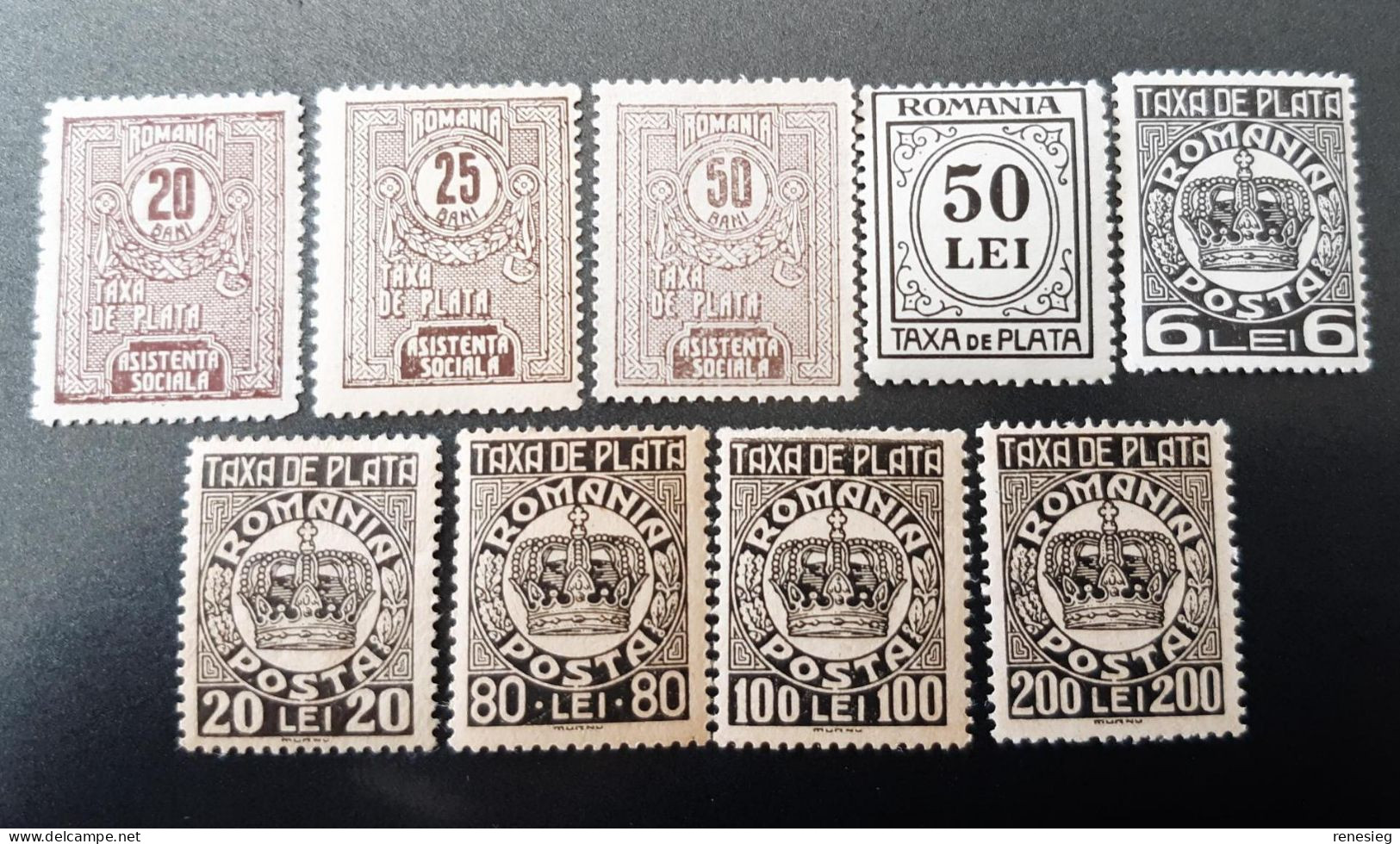 Romania Taxe Due Lot 1922-1940 Neufs - Strafport